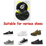 1 Pair Adjustable Automatic Buckle Lazy Laces: Universal No-Tie Quick-Lock Shoelaces - Black