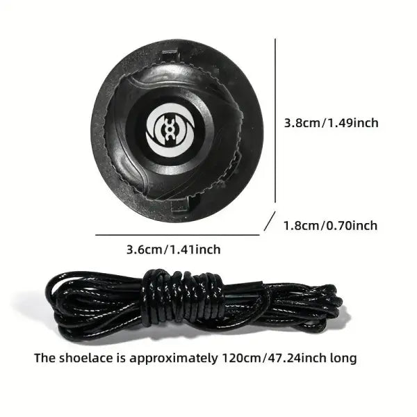 1 Pair Adjustable Automatic Buckle Lazy Laces: Universal No-Tie Quick-Lock Shoelaces - Black