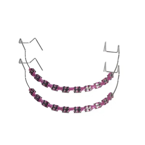Fashionable tooth decoration set for unisex (Stainless steel) daily party wear - rose red