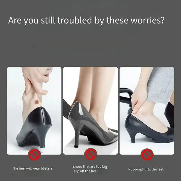 1 Pair Silicone GEL Heel Protectors: Non-Slip Cushion Pads for High Heels - Clear / CHINA