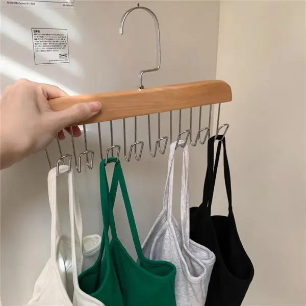 Multi-functional Bra & Tie Hanger: Sturdy 8-Tier Wardrobe Organizer for Camisoles & Belts