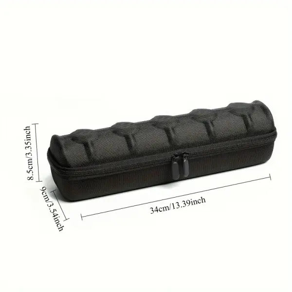 5-Slot Watch Case Hard Shell Black Travel Organizer - black