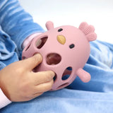 1PC Baby Silicone Teether Toy – Cartoon Chick Chew Training Toy for Infant Oral Care