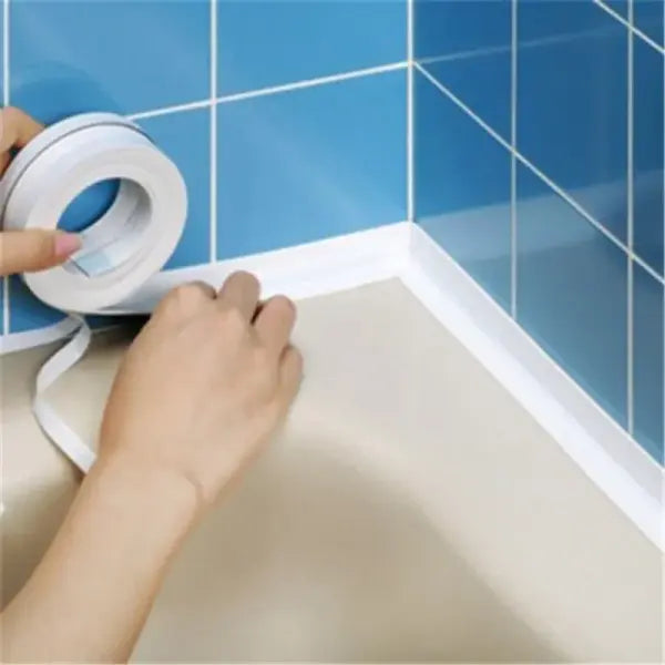 1pc Bathroom Waterproof Wall Stickers Sealing Tapes PVC Adhesive Sealing Strips Sink Edge Tape Kitchen Bathroom