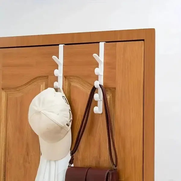 1pc Bedroom Door Hanger Clothes Hanging Rack Over The Door Plastic Home Storage Organization Hooks Purse Holder