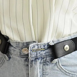 1pc Buckle-Free Belt For Jean Pants,Dresses,No Buckle Stretch Elastic Waist Belt For Women/Men,No Bulge,No Hassle Waist