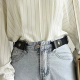 1pc Buckle-Free Belt For Jean Pants,Dresses,No Buckle Stretch Elastic Waist Belt For Women/Men,No Bulge,No Hassle Waist