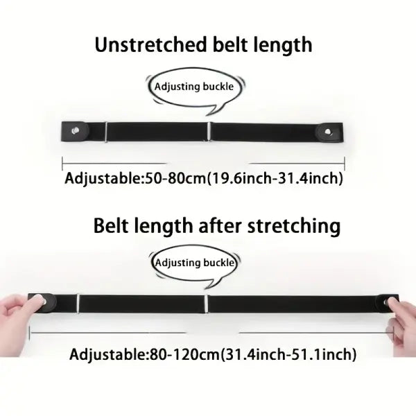 1pc Buckle-Free Belt For Jean Pants,Dresses,No Buckle Stretch Elastic Waist Belt For Women/Men,No Bulge,No Hassle Waist