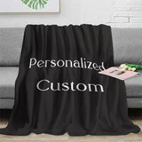 1pc Custom Digital Flannel Fleece Blanket Personalized With Various Images Gift For Girls Boys Adults Travel - Warm