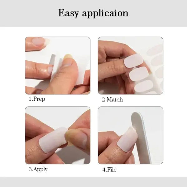 1pc DIY Baking-free Nail Stickers Long-Lasting Solid Color Fresh Flowers Christmas Autumn Nail Strips Patch Full Cover