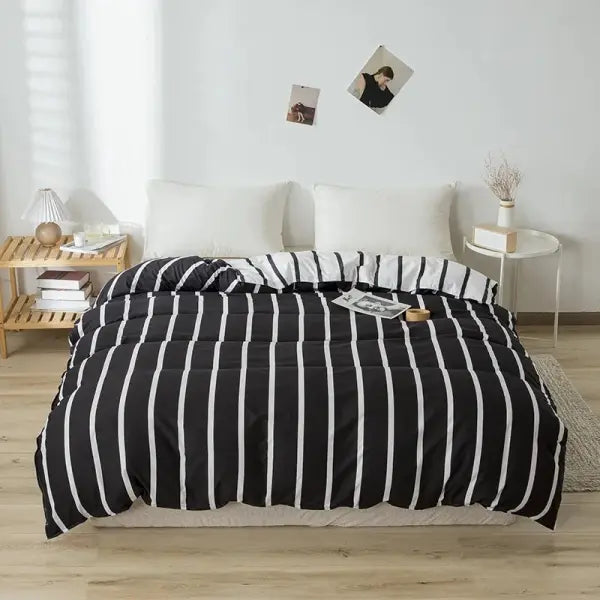 1Pc Duvet Cover 150*200 RU Single Quilt Bag Nordic Style Comforter Covers Grey Heart Printed Home Student Dormitory Bed