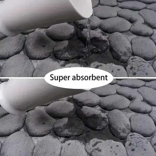 Embossed fiber carpet pebble floor mat for unisex microfiber anti slip