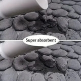Embossed fiber carpet pebble floor mat for unisex microfiber anti slip