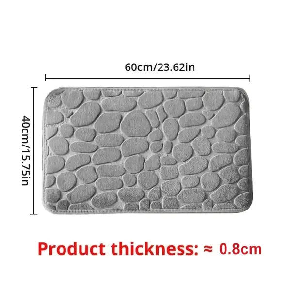 Embossed fiber carpet pebble floor mat for unisex microfiber anti slip