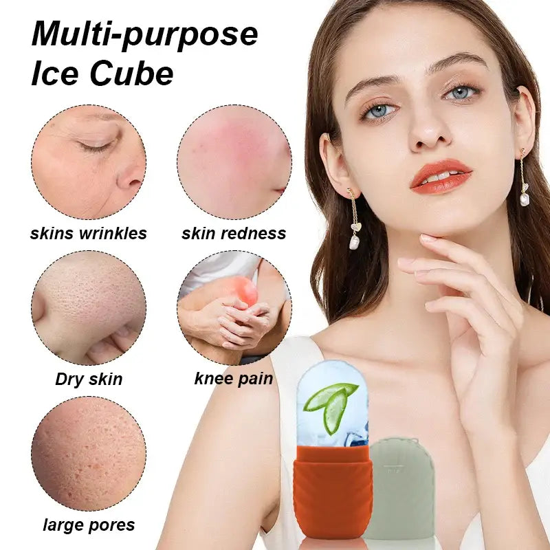 1pc facial beauty applicator skin care tools ice shaving massage facial beauty silicone ice mold.