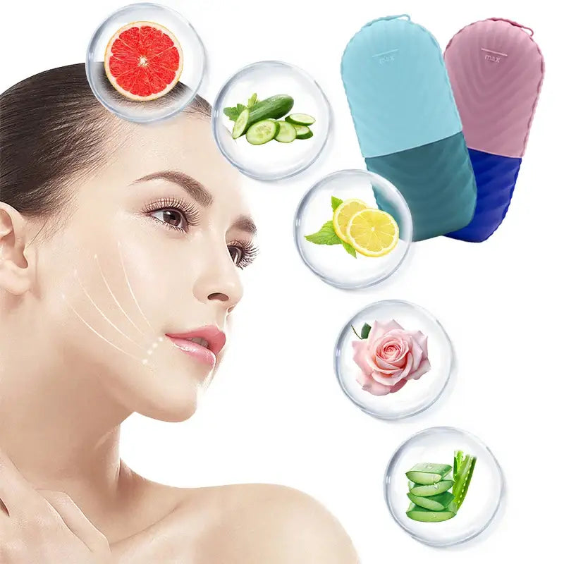 1pc facial beauty applicator skin care tools ice shaving massage facial beauty silicone ice mold.