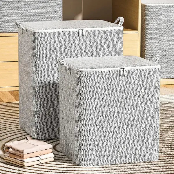 1pc Household Large Capacity Storage Bag Non-woven Material Closet Wardrobe Organizer Can Be Used For Quilt Clothing
