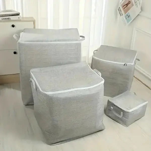 1pc Household Large Capacity Storage Bag Non-woven Material Closet Wardrobe Organizer Can Be Used For Quilt Clothing