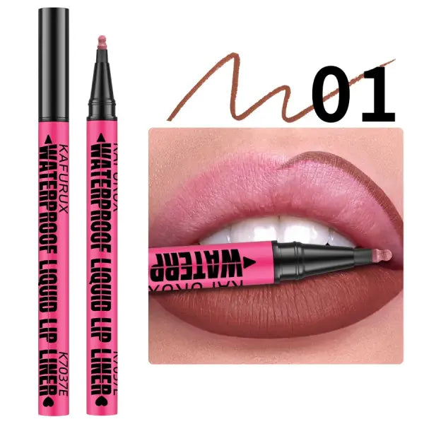 1PC Liquid Matte12-Color Lipliner Pencil Waterproof Plumping Stain Lipstick Natural Lip Liner Outline Lips Contour