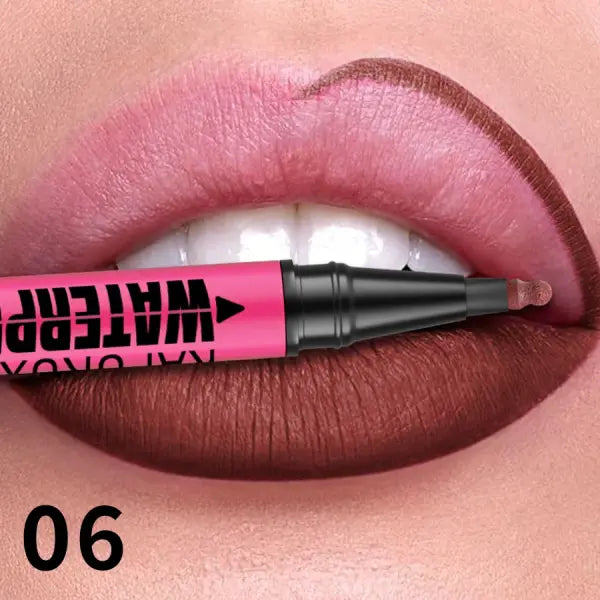1PC Liquid Matte12-Color Lipliner Pencil Waterproof Plumping Stain Lipstick Natural Lip Liner Outline Lips Contour