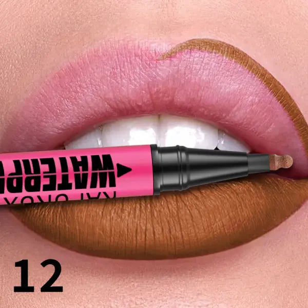 1PC Liquid Matte12-Color Lipliner Pencil Waterproof Plumping Stain Lipstick Natural Lip Liner Outline Lips Contour