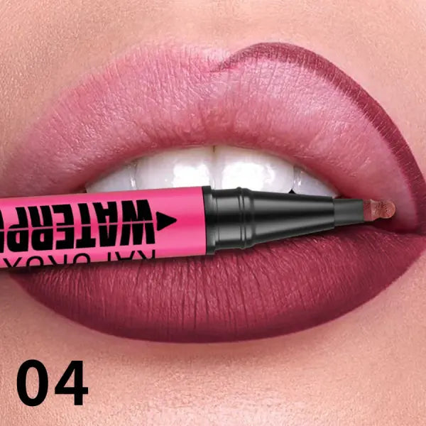 1PC Liquid Matte12-Color Lipliner Pencil Waterproof Plumping Stain Lipstick Natural Lip Liner Outline Lips Contour