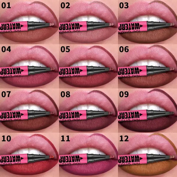 1PC Liquid Matte12-Color Lipliner Pencil Waterproof Plumping Stain Lipstick Natural Lip Liner Outline Lips Contour