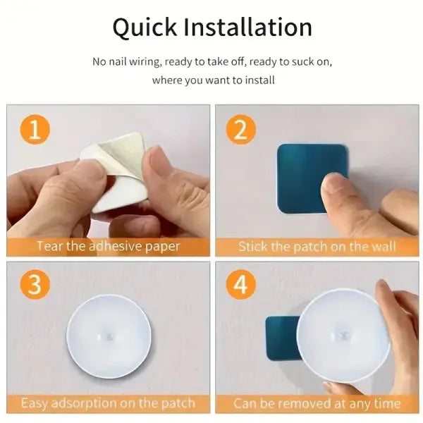 1pc Motion Sensor Night Light - Wireless LED Detector Lamp for Bedroom Staircase Closet and Room Decor-