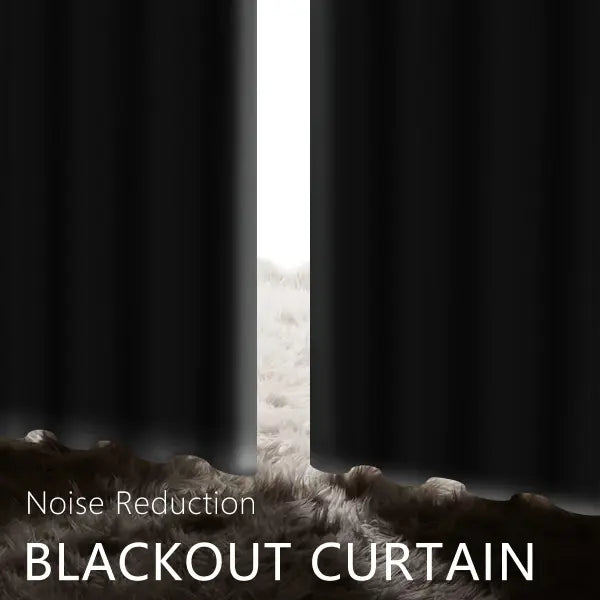 Solid Color 100% Blackout Curtain for Sun Protection 1pc