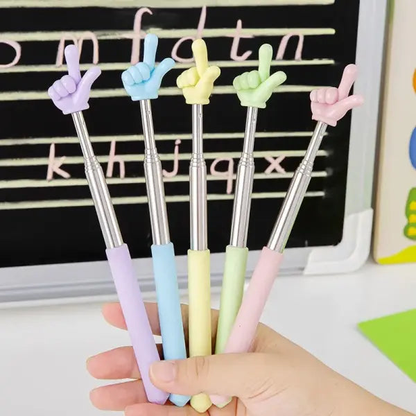 1PC Stainless Steel Pointer Finger Student Reading Sticks Whiteboard Teaching Pointer Sticks Handheld пикми указка