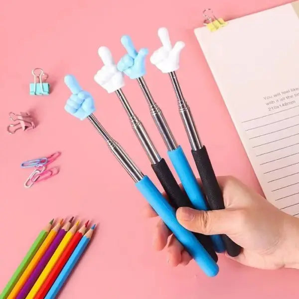 1PC Stainless Steel Pointer Finger Student Reading Sticks Whiteboard Teaching Pointer Sticks Handheld пикми указка