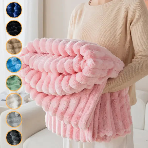 1pc thick and warm flannel blanket a comfortable and warm blanket for bedrooms suitable for sofas beds and seasonal