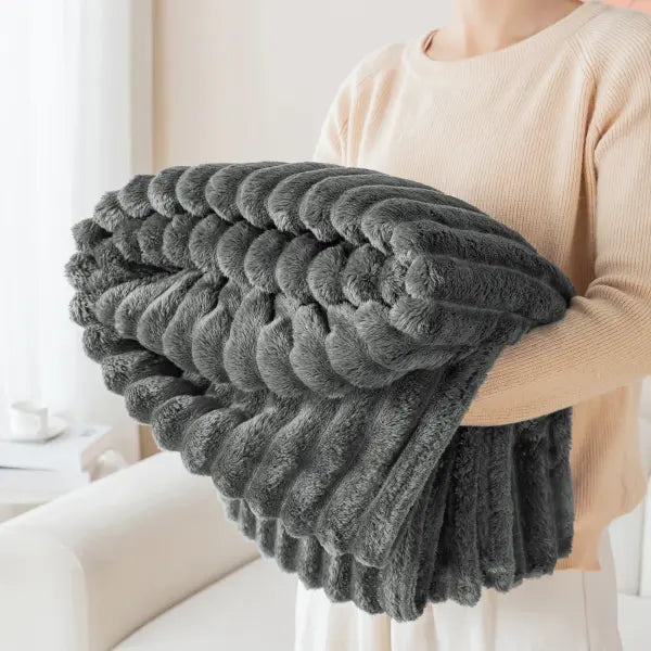 1pc thick and warm flannel blanket a comfortable and warm blanket for bedrooms suitable for sofas beds and seasonal