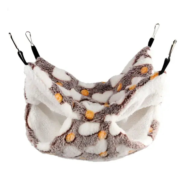 1PC Winter Warm Double-Layer Hammock Small Pet Hammock Suspended Squirrel Sleeping Bag Pet Supplies Hamster Hammock - S