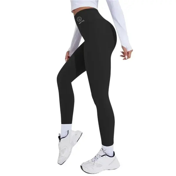 Women’s High-Waist Yoga Leggings - Sexy Butt-Lifting Gym Tights - Push-Up Running & Fitness Pants - M / Spades Black