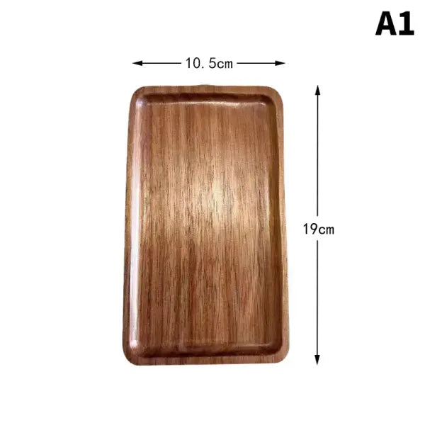 Premium Wooden Serving Tray Oval Solid Wood Food Platter & Rustic Dessert Plate for Appetizers - A1