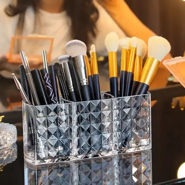 1Pcs/2Pcs Diamond Patterned Mirror Cabinet Storage Box Bathroom Bathroom Cosmetics Lipstick Storage Rack