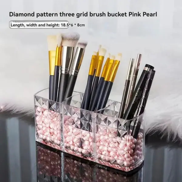 1Pcs/2Pcs Diamond Patterned Mirror Cabinet Storage Box Bathroom Bathroom Cosmetics Lipstick Storage Rack