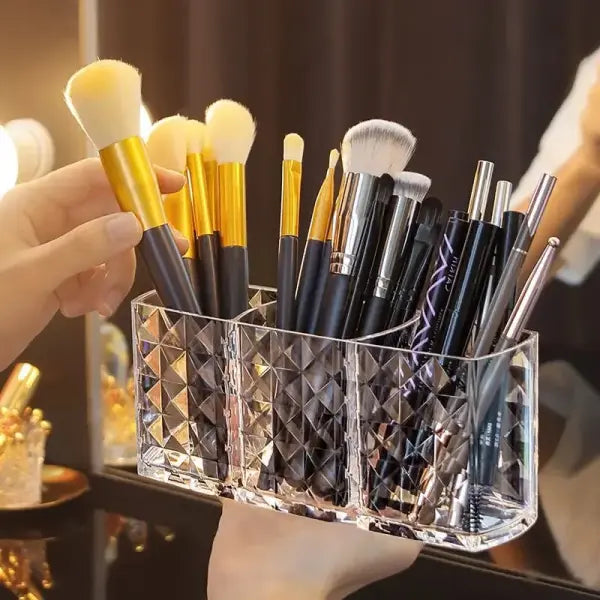 1Pcs/2Pcs Diamond Patterned Mirror Cabinet Storage Box Bathroom Bathroom Cosmetics Lipstick Storage Rack