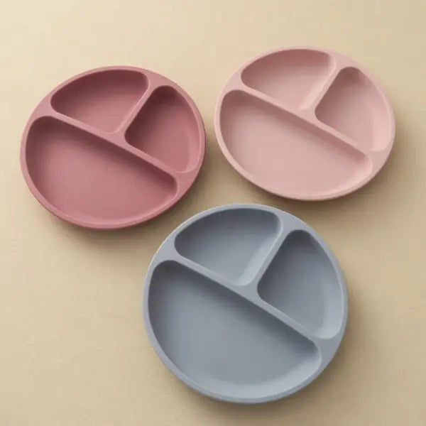 1PC Baby Silicone Suction Plate – BPA-Free Toddler Feeding Bowl for Kids Safe Dining Tableware