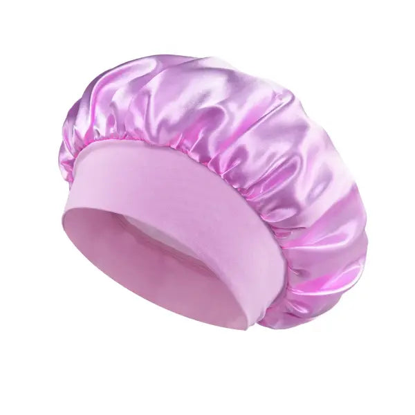 Satin Lined Bonnet Hair Wrap for Women (Soft Silk Satin) – Sleep Cap - Light Purple