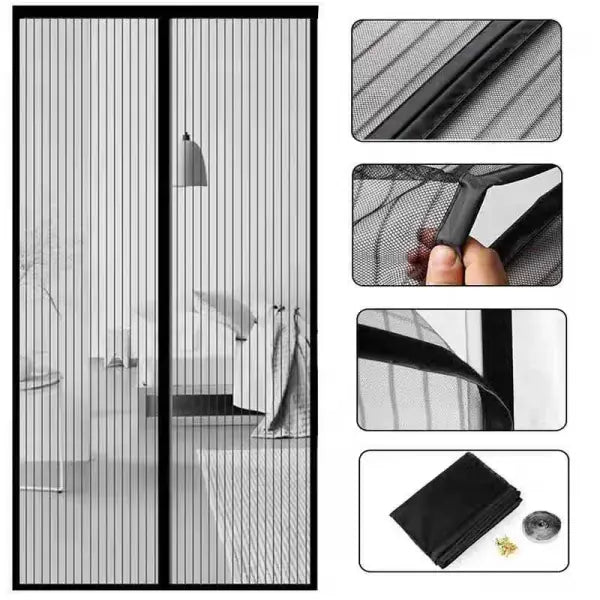 1PCSAnti-Mosquito Net Summer Automatic Closing Magnetic Mosquito Net Invisible Door Mesh Anti Bug Fly Partition Curtain