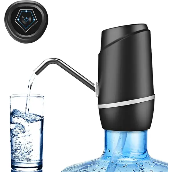 1pcWhite/Black Water Bottle Pump USB Charging Auto Switch Drinking Dispenser Charging One Click Auto Switch Drink Pump