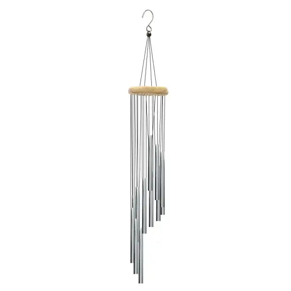 1piece 12 Tubes Aluminum Alloy Wind Chimes with Hook Gold/silver Bells for Outside Home Wedding Party Memorial