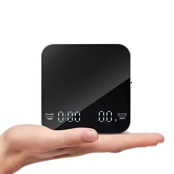 1Set Electronic Coffee Scale with Silicone Pad Digital Coffee Scale with Timer LED Display USB Charging Home Cafe
