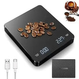 1Set Electronic Coffee Scale with Silicone Pad Digital Coffee Scale with Timer LED Display USB Charging Home Cafe