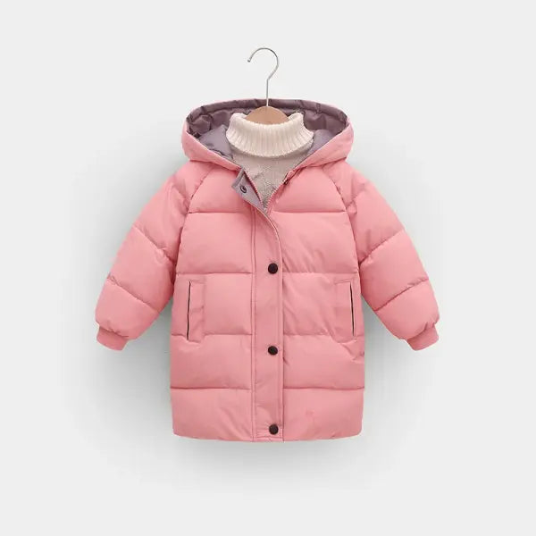 Girls Winter Jacket Zipper Hoodie Polyester 2-10 Years - As The Picture 5 / 9T-10T(Size150)