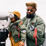 Kids Topgun Patched MA-1 Bomber Jacket – Winter Flight Coat for Boys & Girls Ages 2–12