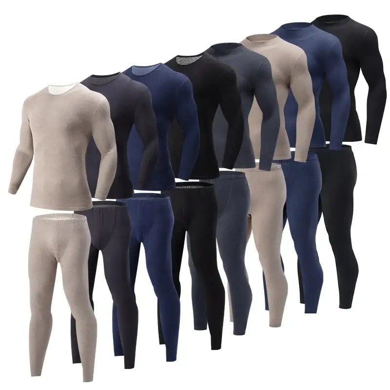 2/4 Pcs Men’s Solid Color Simple Autumn And Winter Thermal Underwear Comfortable And Casual Bottoming Underwear