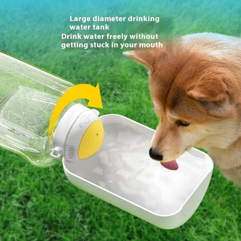 2-in-1 Dog Drinking Water Bottle with Detachable Food Container